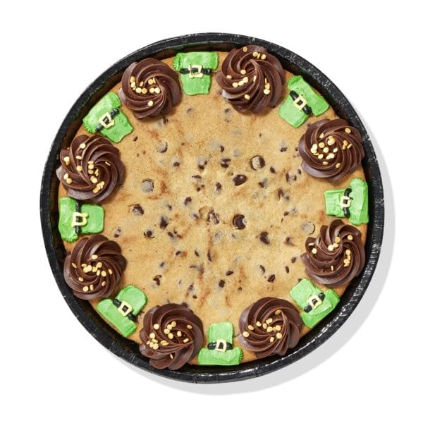 Patty's Day 9 Inch Cookie Cake, Festively Decorated St. Patrick's Day Cookie Cake with Soft Baked Cookie Base and Decorative Icing, Seasonal Bakery Dessert for Holiday Parties, Office Celebrations, School Events, Family Gatherings and Festive Dessert Tables .. 9 Inch .