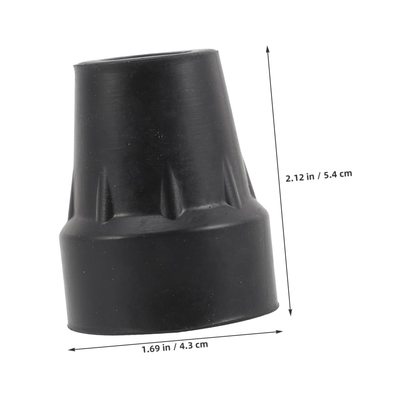 TOVINANNA 4pcs Walking Stick Rubber Tips Anti-Slip Trekking Pole Foot Covers for 19mm Sticks Enhanced Grip for Safety on Terrains