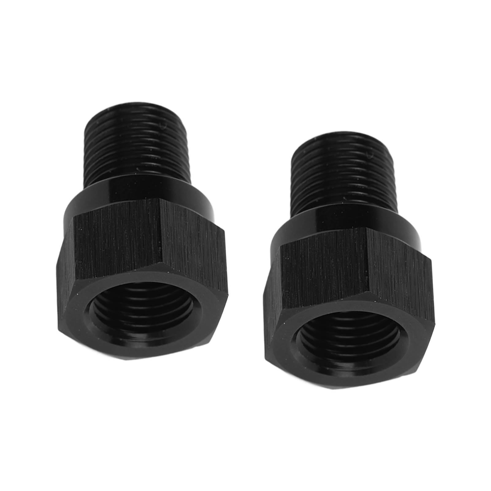 Aramox 2 Piece Oil Pressure Gauge Adapter Set, 1/8 NPT Male to M10x1 Female Thread, Aluminum Alloy for Engine Diagnostics