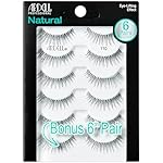 Ardell False Eyelashes, Natural Lashes 110 - Lightweight Reusable Strip Lashes, Eye-Lifting Effect, 5 Pairs + Bonus Pair