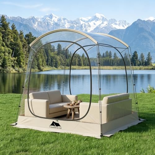 Teabelle Pop-Up Bubble Tent, 1-4 Person Transparent Outdoor...