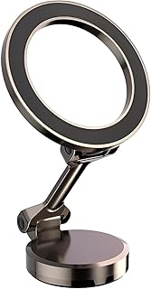 حامل موبايل مغناطيسي مع قاعدة غير قابلة للانزلاق، يوفر الراحة بدون استخدام اليدين ومثالي للقيادة الآمنة