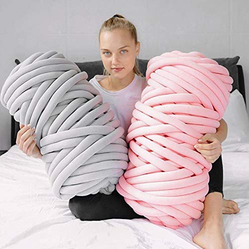 Grobes Garn, 500 g, dicke Garnkernfüllung, Baumwollkern, handgestrickt, maschinelung, Baumwollkern, handgestrickt, maschinenwaschbar, nicht haarwaschbar, grobes, weiches Garn (Farbe: 02) (7)