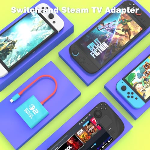 Image of PURBHE Docking Station for Nintendo Switch 1 /2 and Steam Deck, Support TV Dock Mode, Portable TV HDMI Adapter Accessories for Nintendo Switch 1 and OLED and 2, USB C to HDMI 2.0 Adapter
