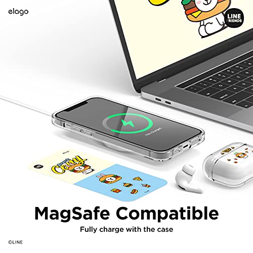 Elago L Line Friends Burger Time Hybrid Case Compatible With Iphone 12, Compatible With Iphone 12 Pro 6.1 Inch, Full Body Protection (Screen & Camera Protection) [Official Merchandise] (Cony) #TOP5