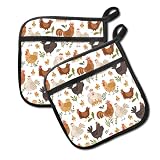 【Value 2 Pack Set】 Includes two pot holders for kitchen, perfect for daily cooking and baking needs. Ideal for replacing old hot pads for kitchen or adding extra protection when handling hot cookware. 【Heat Resistant Protection】 These potholders are ...