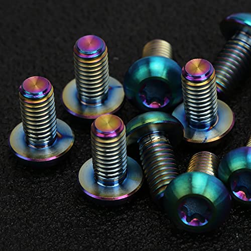 Outdoorm Lot de 12 vis pour disque de frein, en alliage de titane, pour vélo, M5x10 mm (Bleue) – vue 9