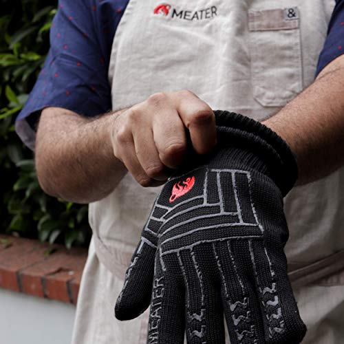 MEATER Mitts, BBQ Handschuhe, Ofenhandschuhe, 275°C hitzebeständig - Silikon Grillhandschuhe zum Grillen, Räuchern, Backen, Kochen, Grillen und Backen - wasserdicht, rutschfest, extra Lange Stulpen