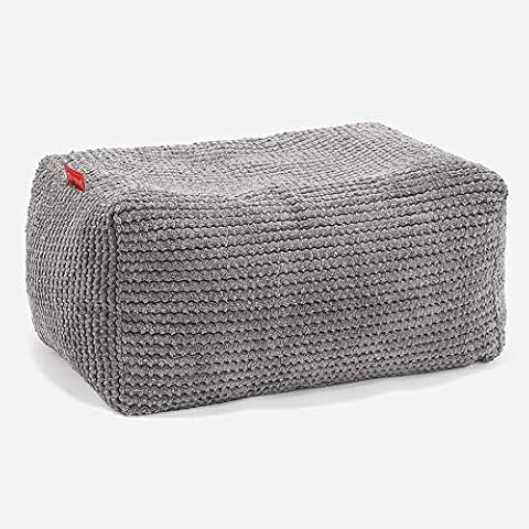 Lounge Pug - Pom Pom - Bean Bag Footstool - Small - CHARCOAL GREY - (Size 20cm H x 35cm D x 45cm Wide) Cover
