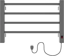 Casuli Toalheiro Termico Quadratto Uno 220V Direito - Cinza