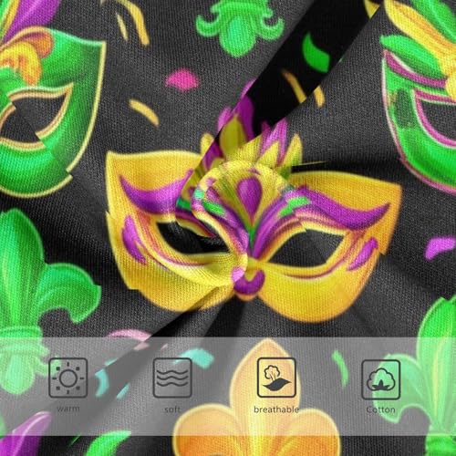 Mardi Gras Masks Green Gold Little Girl Panties Girls Underwear Toddler Cotton Cartoon Kids Briefs Undies 2t3