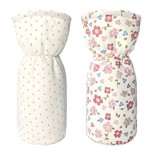 Image of abracadabra Cotton Bottle Modern Cover (Set Of 2) - Vintage Floral, Multicolor