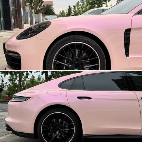 Image of Rouge Pink to Charming Purple Glossy Chameleon Vinyl Wrap Color Change DIY Vehicle Vinyl Film, 59.84 inch x 78.74 inch