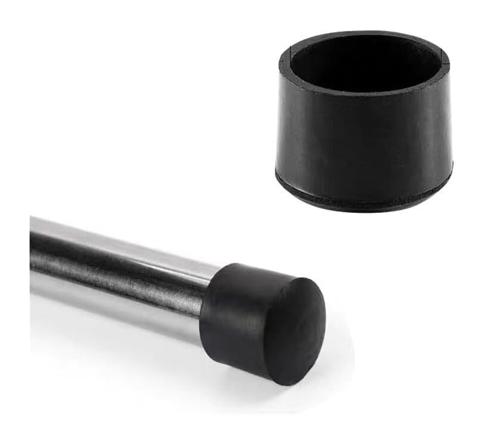Silent table foot cover, Black Chair Leg And Tube End Caps 8pcs 6-100mm(80mm)