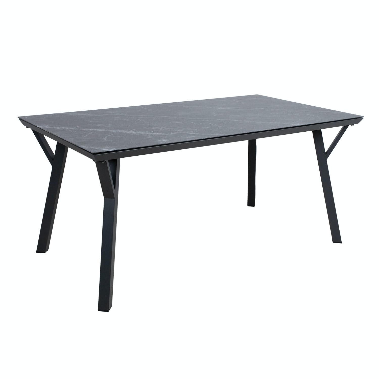 Table Casper 160x90 gris au design épuré et finitions haut de gamme