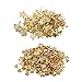 300 Pieces Star Heart Head Split Pin Metal Brads Paper Fasteners for Scrapbook Paper Craft Card Making Kids DIY Craft Gold