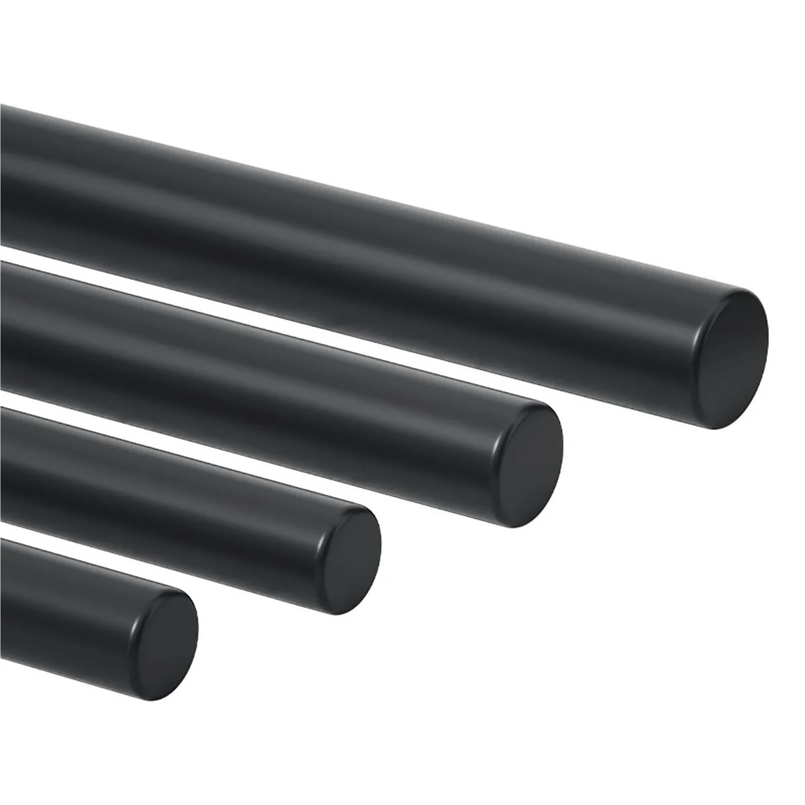 1 barra de goma maciza negra de 20 a 130 mm de diámetro y 100 a 500 mm de longitud.(80x 100mm)