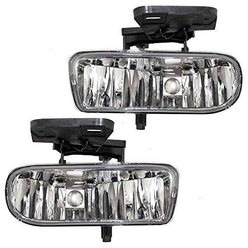 Avec Brand 99-02 Silverado 1500 2500 OES clear fog lamp lights replacement pair set 1999 2000 2001 2001