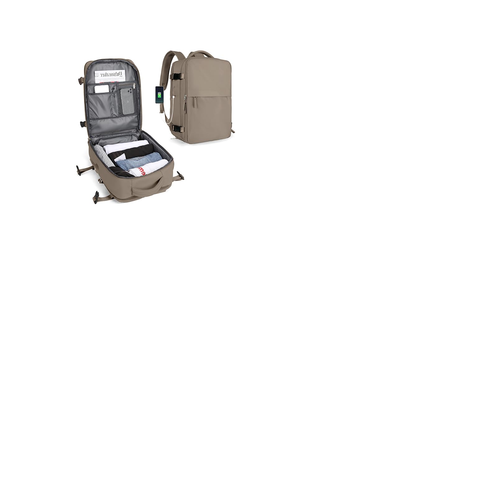 SZLX Mochila Viaje Cabina Avion 40x20x25 Mujer Ryanair Bolsas de viaje Equipaje de Mano avion Maletas de Viaje Cabina 45x36x20 Easyjet Mochila para Portátil con cable USB Impermeable Mochila Escolar