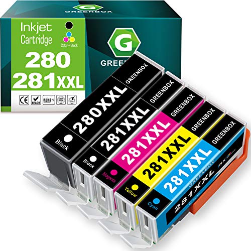 GREENBOX Compatible Ink Cartridge Replacement for Canon 280 281 PGI-280XXL CLI-281XXL for Canon