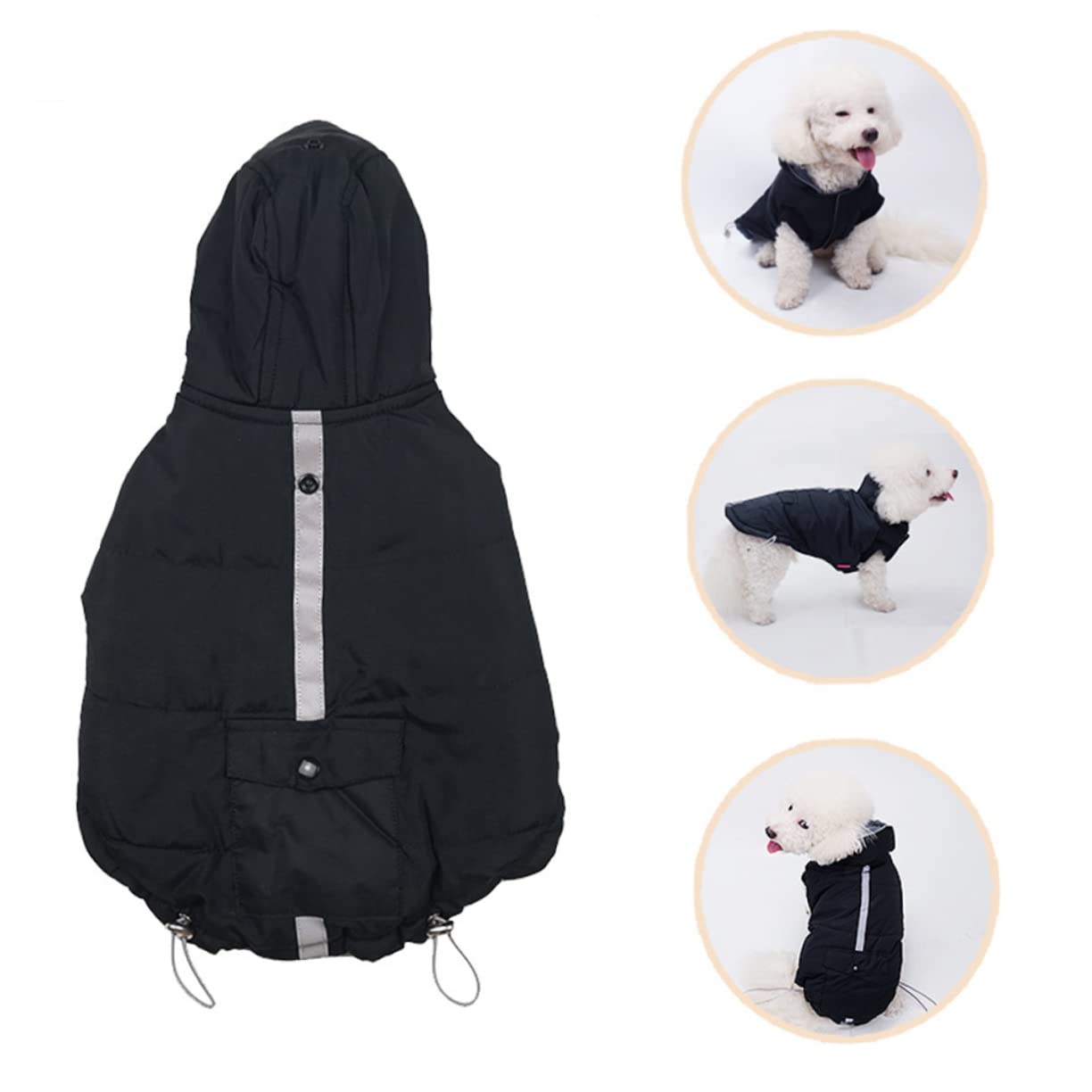 ABOOFAN 3 Piezas Chaleco de suéter Chaleco para Perros Mantener el Chaleco de algodón Caliente Vestidos Ropa de Traje de Nieve para Mascotas Abrigo de Perro Abrigo de algodón