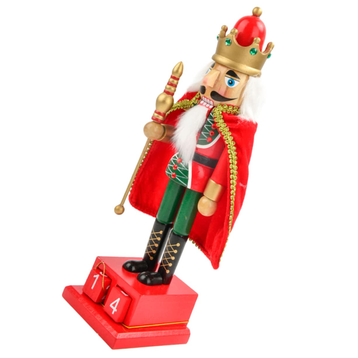 Ipetboom Adorno de Muñeco de Madera para Navidad Calendario de Cuenta Regresiva Decoración Festiva