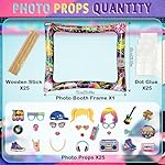90s Inflatable Photo Frame & Props, 25Pcs Back to The 90s Photo Booth Props with Inflatable Selfie Picture Frame for 1990s Throwback Birthday Party Supplies - Image 5
