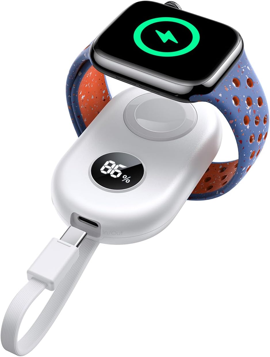 JOYROOM Portable Charger for Apple Watch S11/S10/Ultra 3/SE3, 2500mAh Fast Charging iWatch Charger USB C Cable, Magnetic Wireless Travel Power Bank for Apple Watch Series 9/8/7/6/SE/Nike/Ultra/Ultra 2