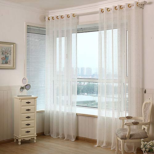 TTS Silk Sheer Curtains (Golden, W150 x L270cm)
