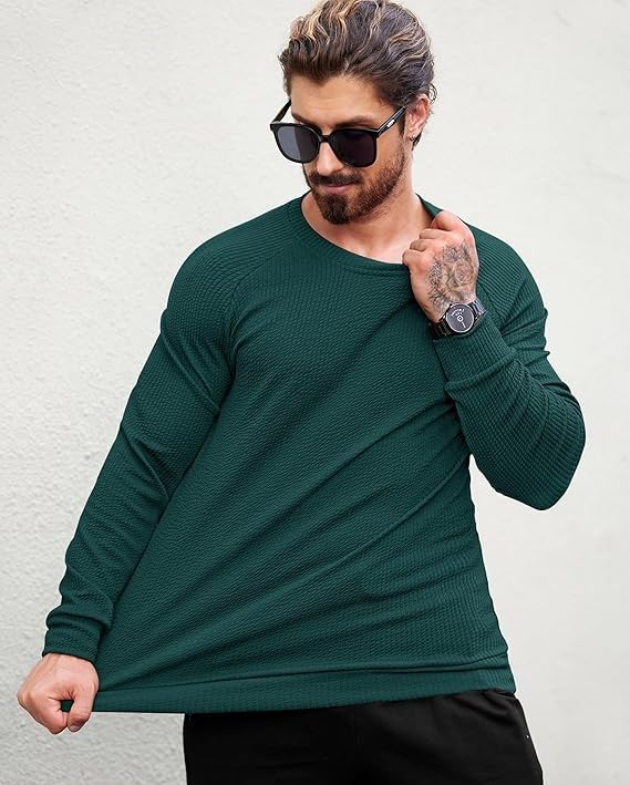 Image of Mens Stripes Full Sleeve Polycotton Tshirt| Comfortable, Lightweight,Breathable, Skin Friendly