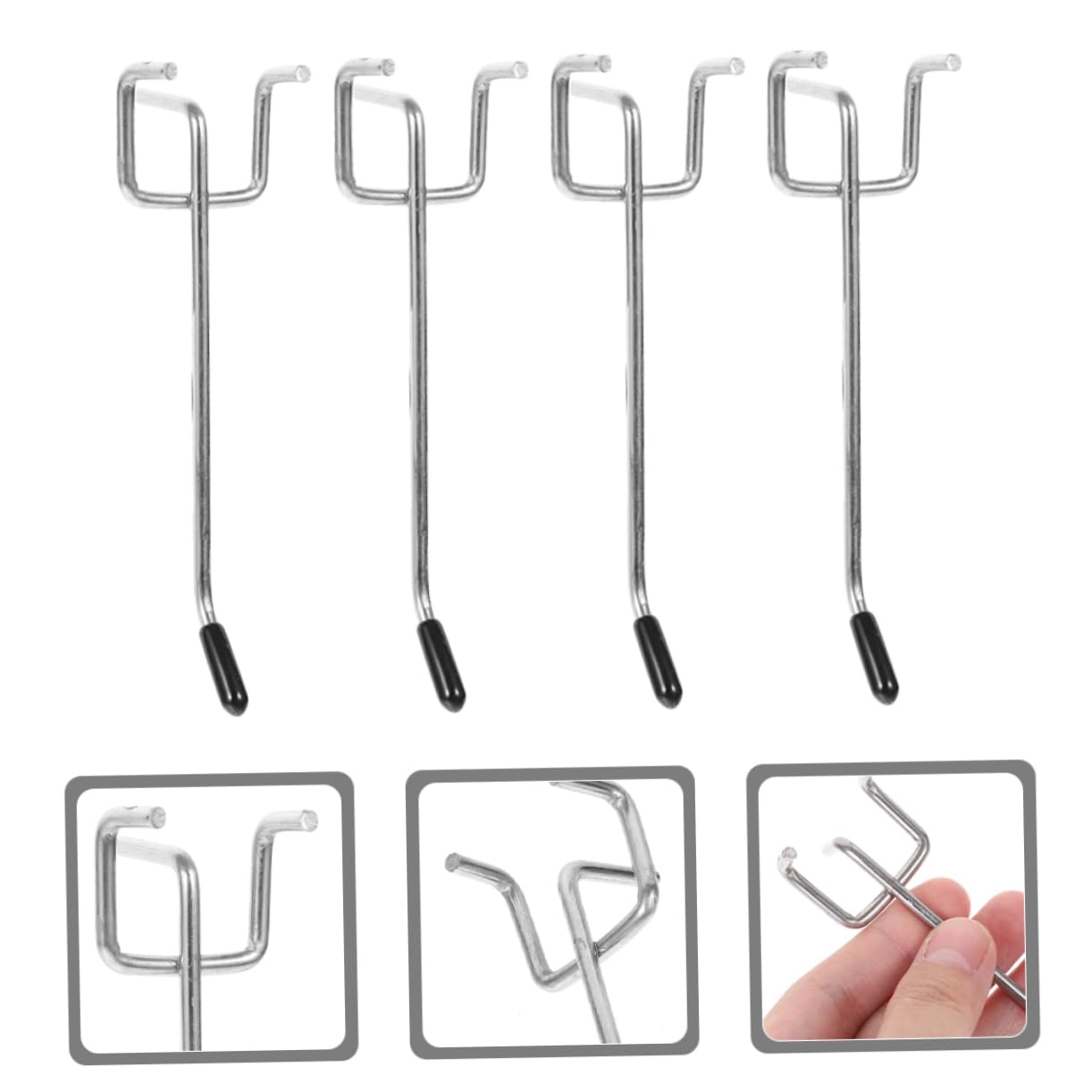 Cabilock Supermarket Display Hook Set Pack Sturdy Iron Utility Hooks for Keys Jewelry Tools Home Supermarket