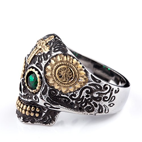 Image of Genuine Stainless Steel Ring Jewelry for Men Fashion Punk Biker Skull Rings