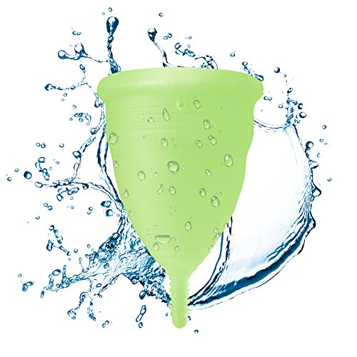 Blossom Menstrual Cup, Say No to Tampons | Get Blossom Cups for Menstrual Days| Period Cup, Reusable Menstrual Cup, Silicone Cup (Large Menstrual Cup, Green)