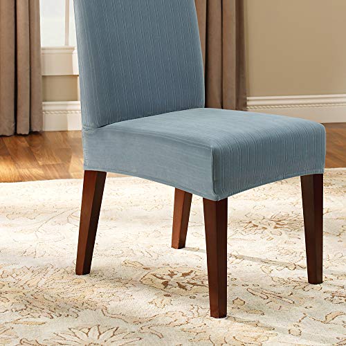 image for SureFit Home Décor, SF37385, Stretch Pinstripe Short Dining Room Chai