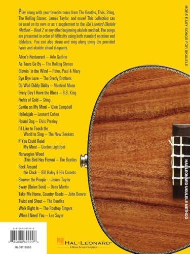 More Easy Songs For Ukulele - Supplementary Songbook To The Hl Ukulele Method 2 (Book) (Hal Leonard Ukulele Method) - Image 2