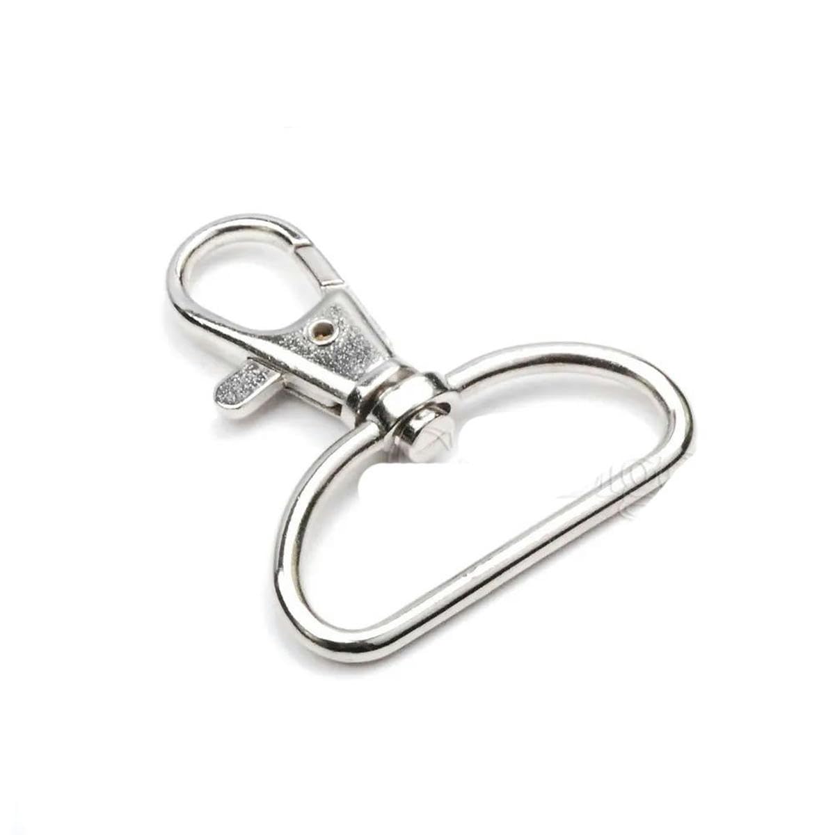 Cierre de langosta giratorio de metal Clip de gancho de presión Hebilla de mosquetón para llavero Llavero Llavero Anillo de cadena Bolsa Monedero Hardware-500 piezas-20 mm