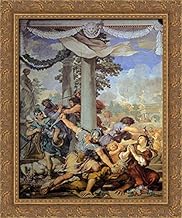 The Age Of Iron 20x24 Gold Ornate Wood Framed Canvas Art by Pietro da Cortona