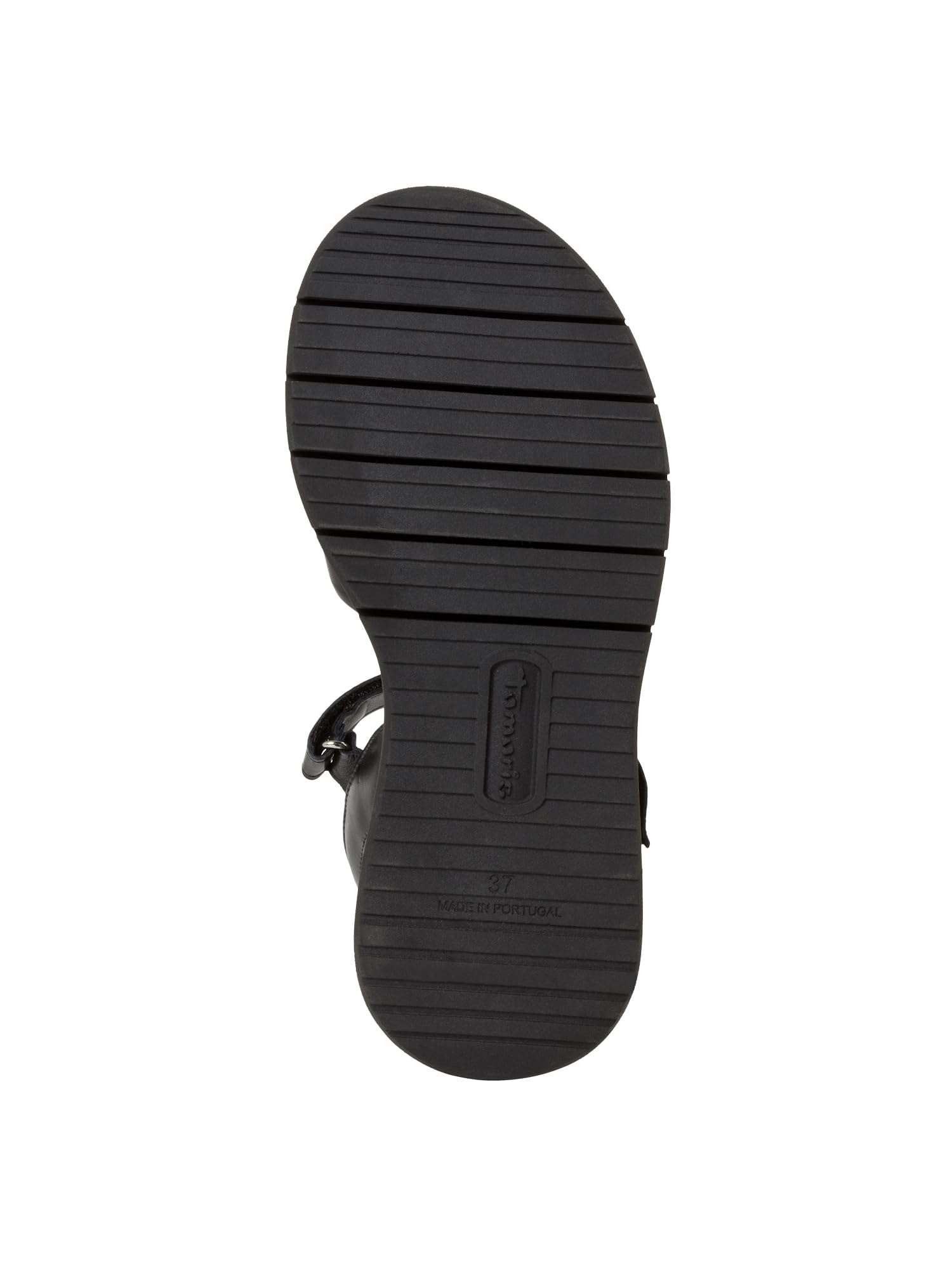 Tamaris Damskie sandały płaskie 1-28704-42, czarna skóra, 40 EU