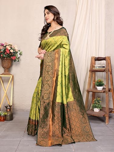 Image of Women's Kanjivaram Soft Silk Banarasi Saree With Blouse Piece | Banarasi Sari For Women | Saree with Blouse piece