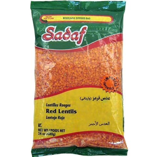 Sadaf Red Lentils Dry 24 Oz - Dried Lentils Bulk - Red Lentil Beans - Natural, Vegan cover
