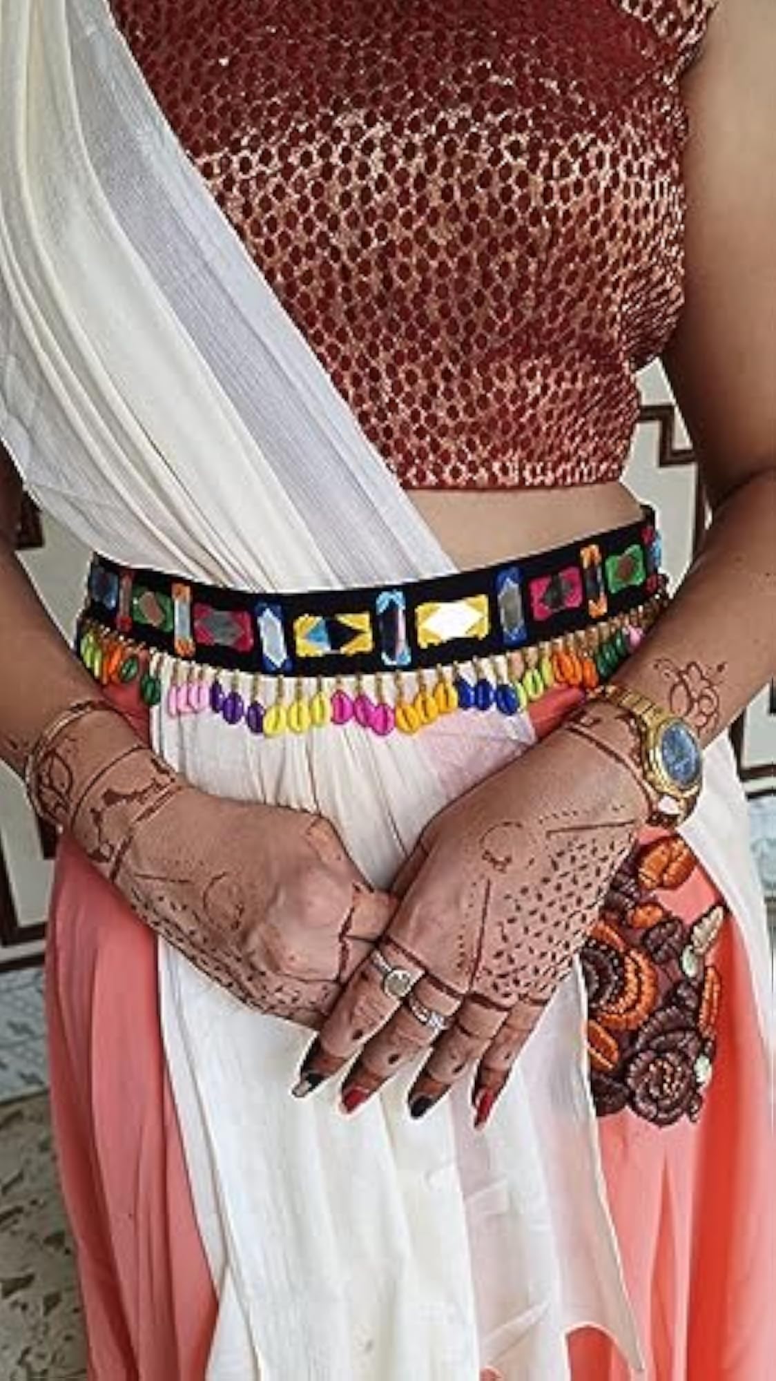 Nilu Hand Made Mirror Work Kamrbandh for Traditional Outfits
