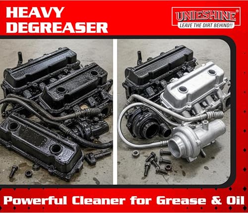 Image of Heavy Duty Degreaser for Car & Bike Engine Parts - Oil, Grease & Grime Remover, Fast-Acting Multi-Surface Cleaner (1L Concentrated)