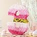 Number 3 Pinata, Pink and Gold for Girls 3rd Birthday Party Decorations, Small, 16.5x11x3 in
