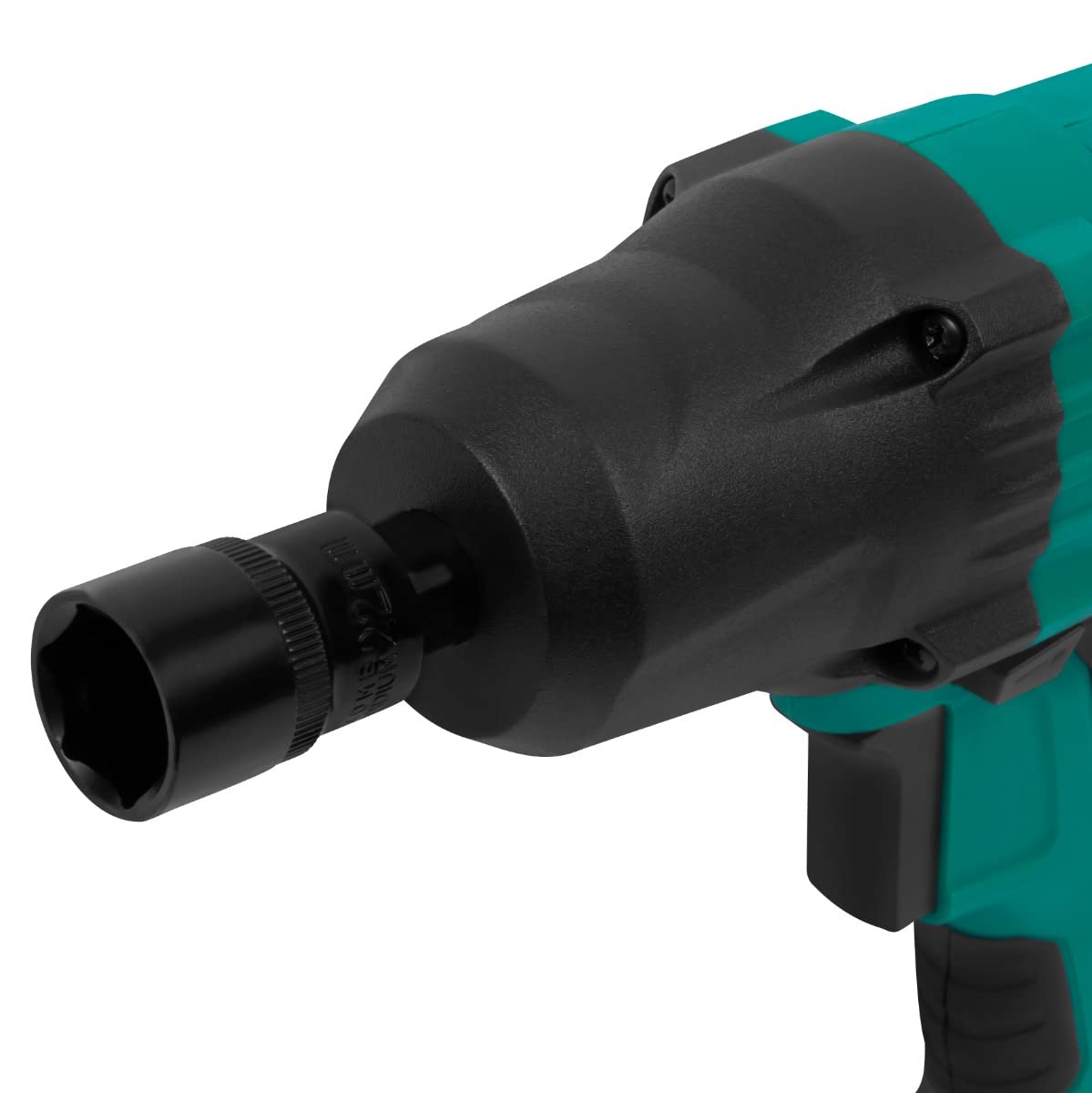 VONROC Clé à Choc Électrique 450W – Couple 350Nm – Mandrin Carré 1/2", 3000 tr/min, 4000 i/min – Variateur de Vitesse, Poignée Soft Grip, LED, Câble 3m – 4 Douilles Incluses – Mallette de Transport