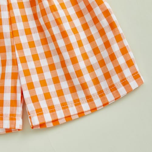Image of Toddler Baby Boy Easter Rabbit Outfit Short Sleeve Bunny Carrot Smocked T-shirt Elastic Waist Shorts Summer Clothes