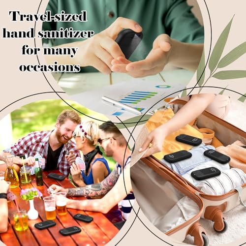 Image of 12 Pack Mist Hand Sanitizer Spray Keychain Cute Mini Hand Sanitizer Travel Size Bulk 1oz Scent Moisturizing Back to School Teacher Gift Classroom Variety Pack for Gym Purse Backpack(Black,Modern)