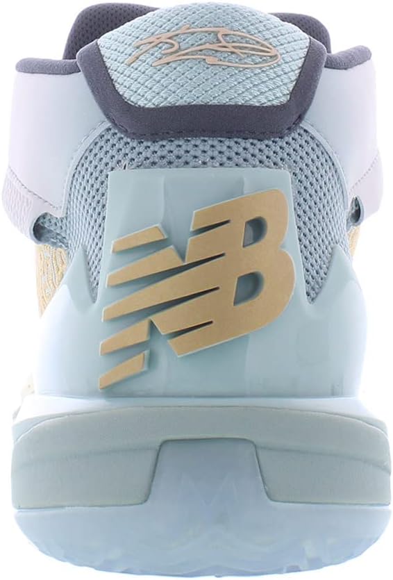 New Balance Kawhi Unisex Shoes Size 8.5, Color: Ice/Gold-Blue - Image 4