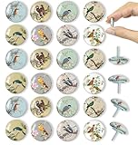 24Pcs Bird Decorative Pins and Tacks, Thumb Tacks for Bulletin Board,Cork Board Thumbtacks,Pin Board for Cork Board,Office Decor,or Home Décor