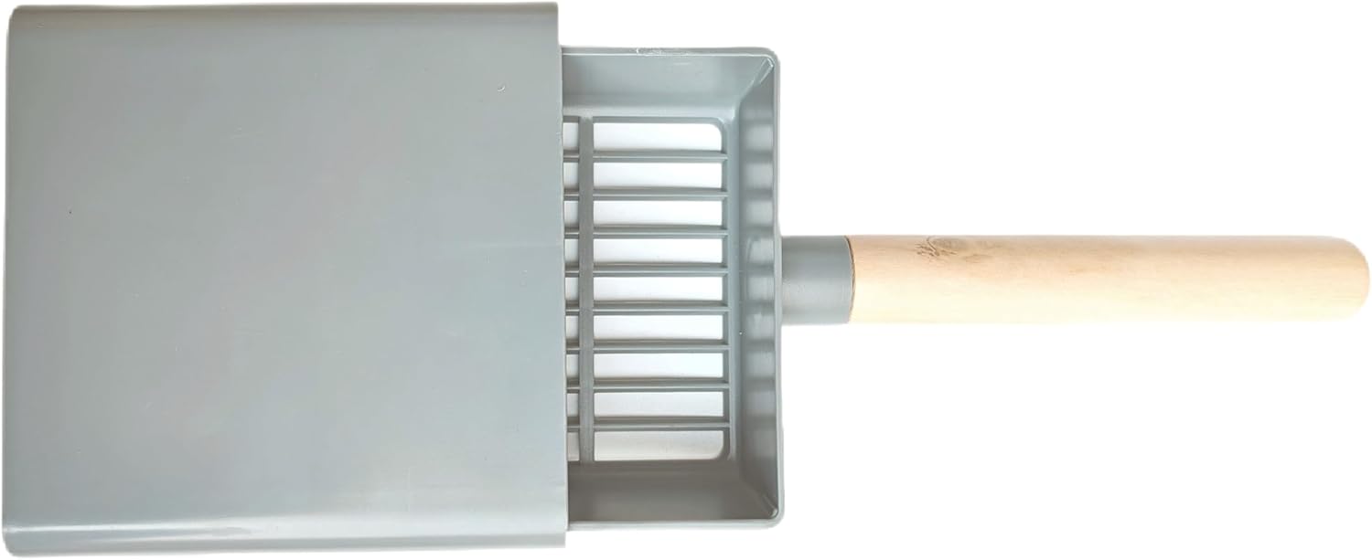 KUNWU Stainless Steel Cat Litter Box XXL Large Anti-Splash with Enclosure Lid, Scoop and Step, Easy Clean Kitty Toilet for Odor Control (Anti Flash White - Square, 24"x 16"x 12")