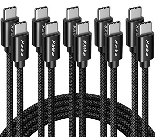 Image of CLEEFUN USB C to USB C Cable, 5-Pack C to C Cable Fast Charging 60W | Type C Charger 3 /3 /6 /6 /10 ft for iPhone 17 16 15 Pro Max /Plus Air, Samsung Galaxy S26 S25 S24 Ultra, iPad /MacBook USBC Cord